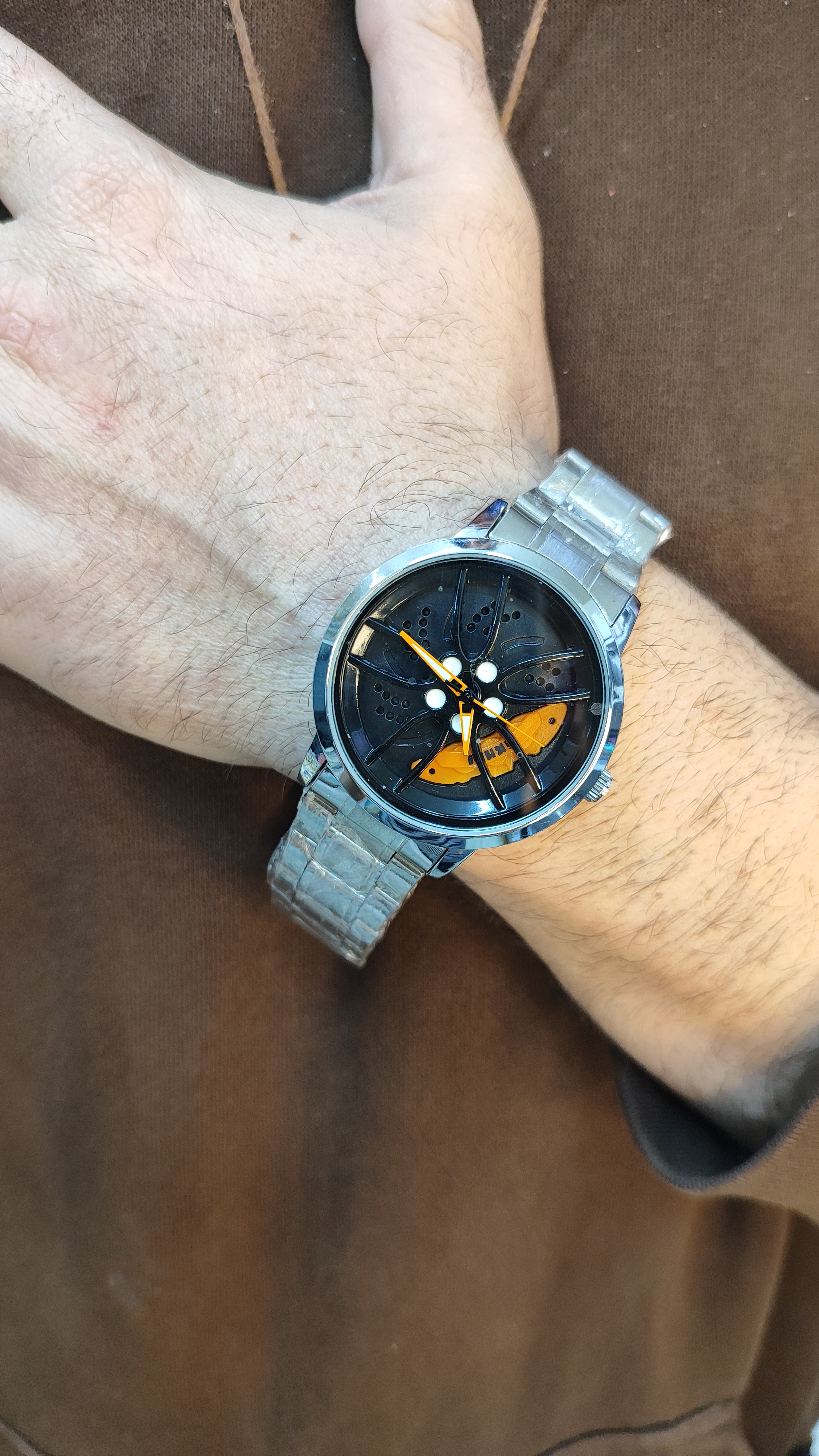 ساعت مردانه رینگی با بند استیل چرخی، کد 33600