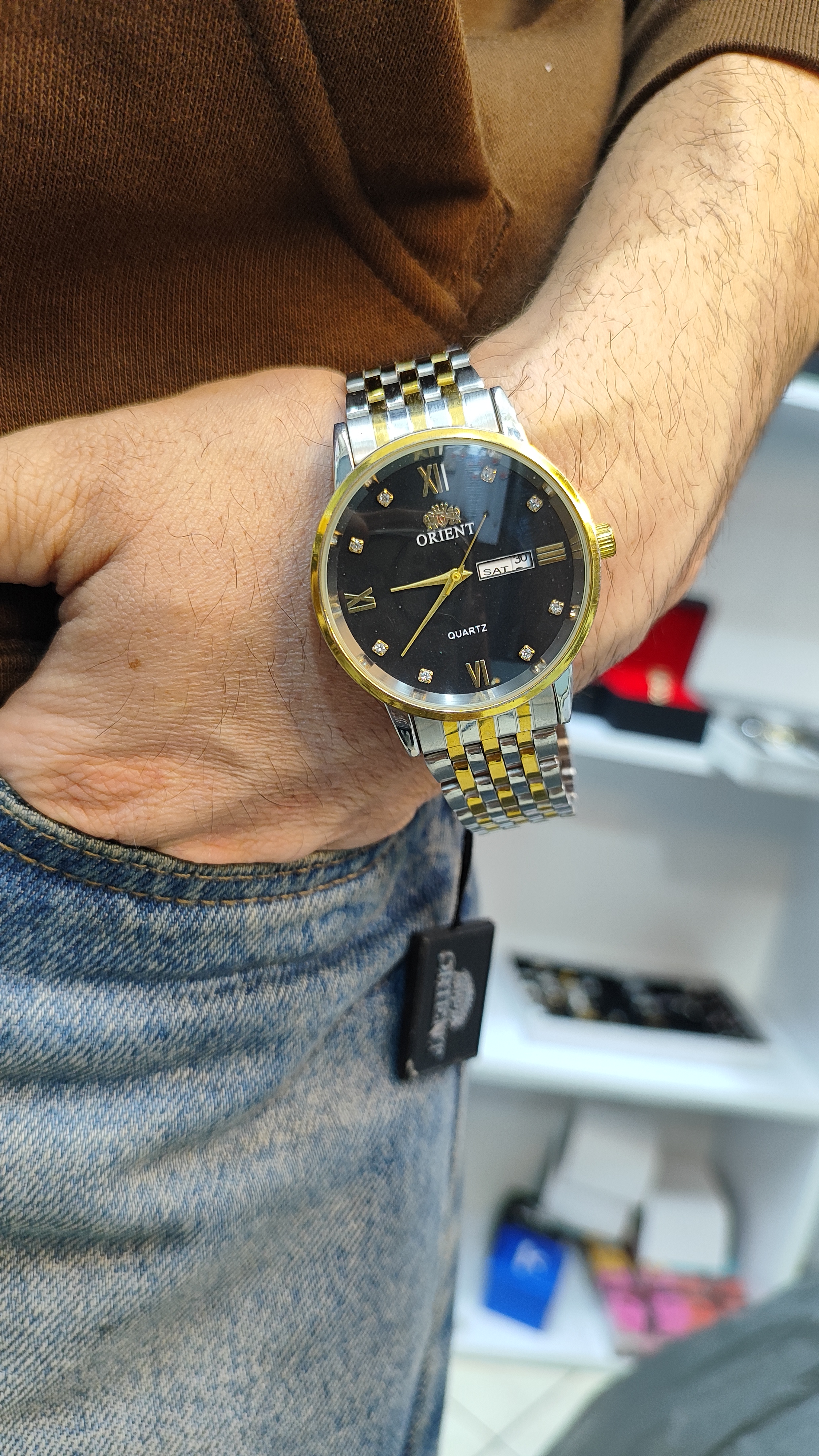 ساعت مچی مردانه اورینت تقویم هفتگی/روزشمار کد 45550