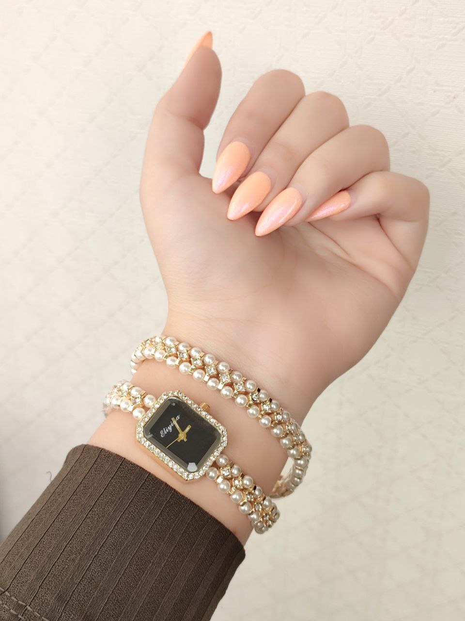 ساعت بندمرواریدی دو دور 5505801855 کد ۸۲